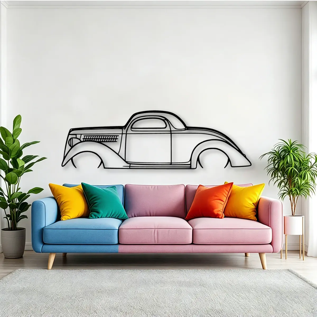 Hyundai & Kia Coupe 1936 laser-cut outline from the Tinvibe range