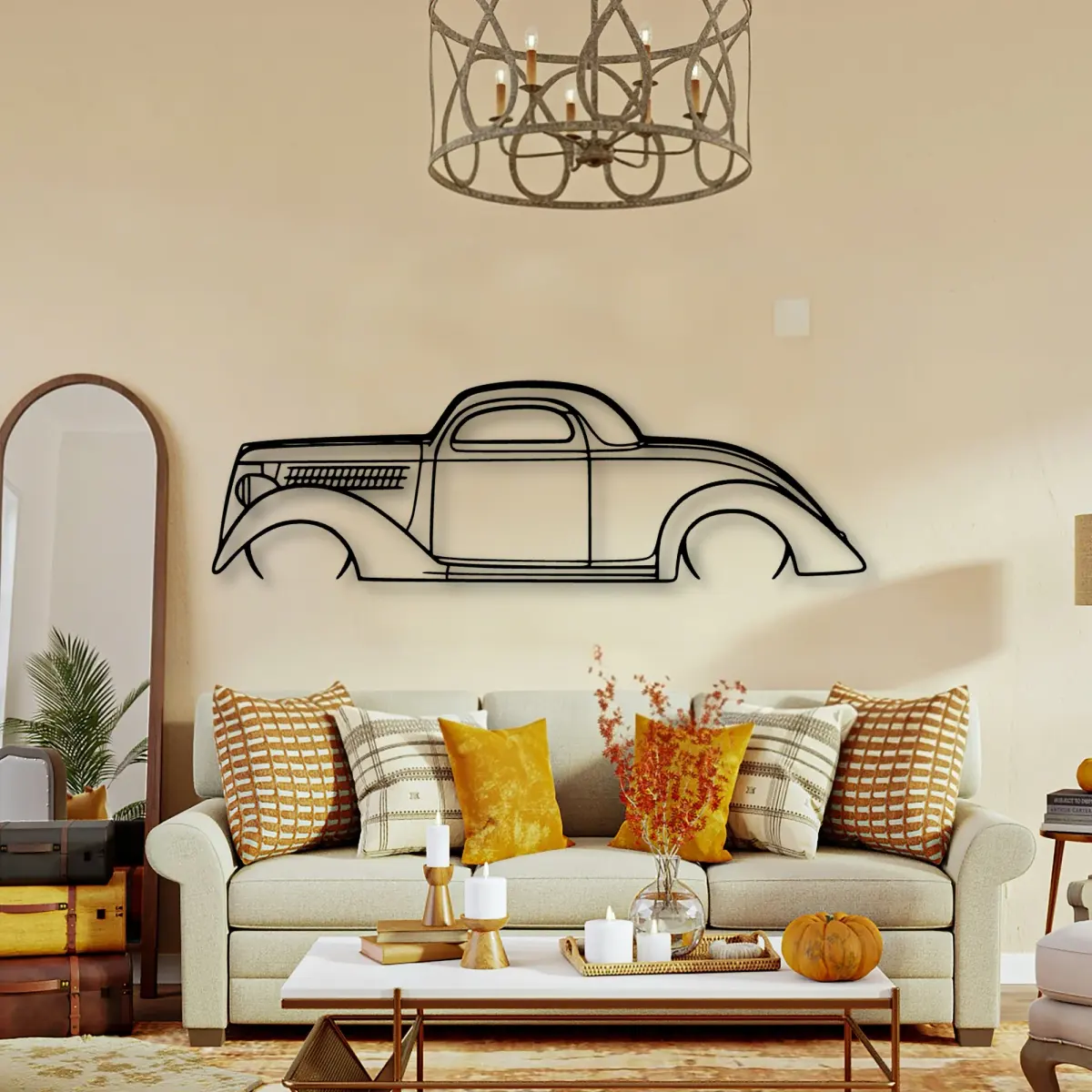 Hyundai & Kia Coupe 1936 cut-metal silhouette