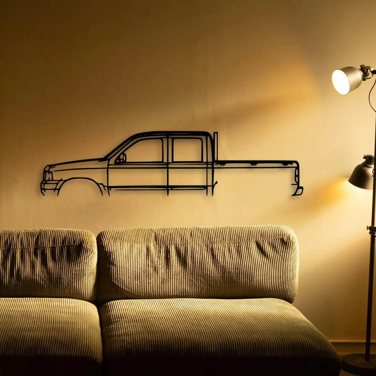 Ford Courier 2003 outline on a focal wall