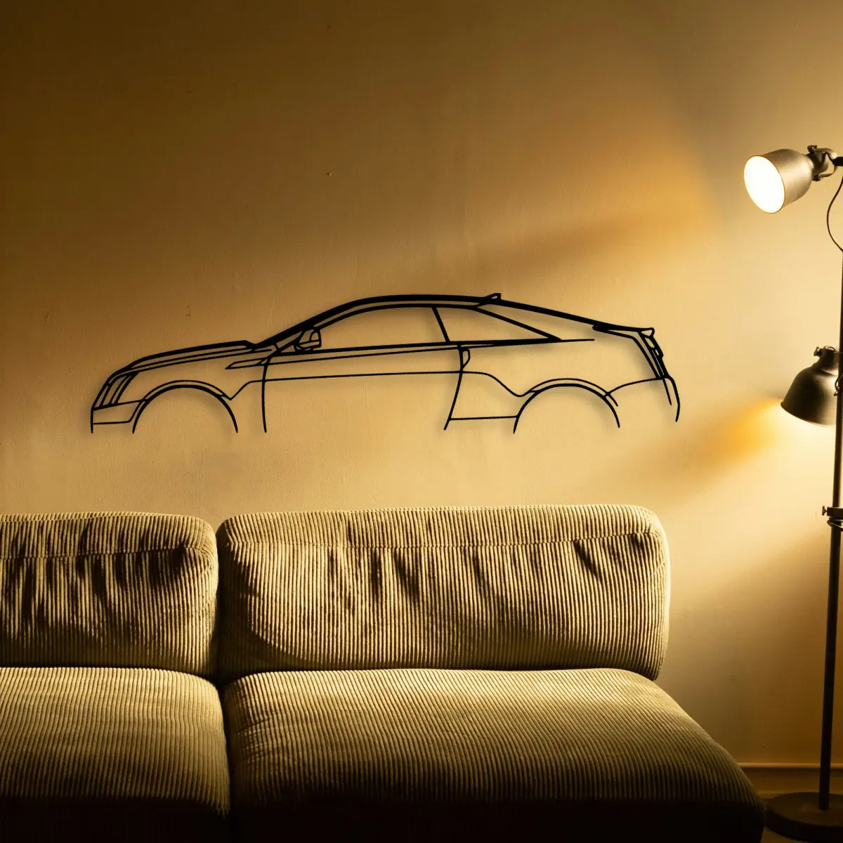 Cadillac Ctsv shape on a hero wall