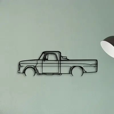 D100 1968 — XS (50 cm) metal wall art