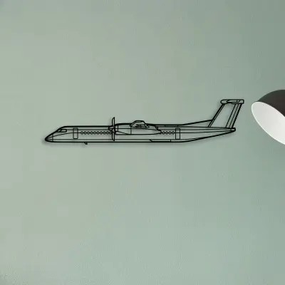Dash 8 Q400 2 — XS (50 cm) metal wall art