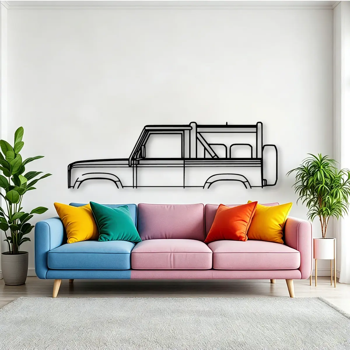 Land Rover Defender 90 1994 cut-metal silhouette from the Tinvibe range