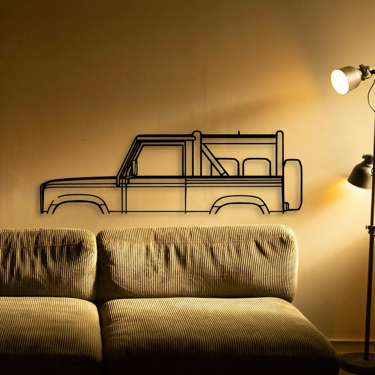Land Rover Defender 90 1994 cut-metal silhouette from the Tinvibe range