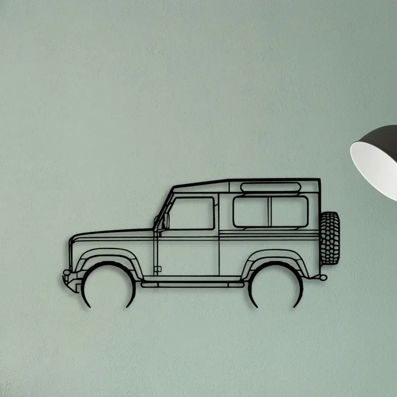 Defender 90 2005 — XS (50 cm) metal wall art
