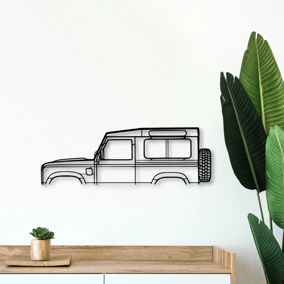 Land Rover Defender 90 2010 cut-metal silhouette
