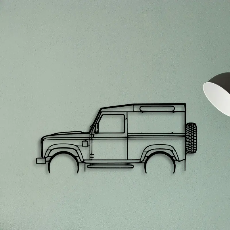 Defender 90 — XS (50 cm) metal wall art