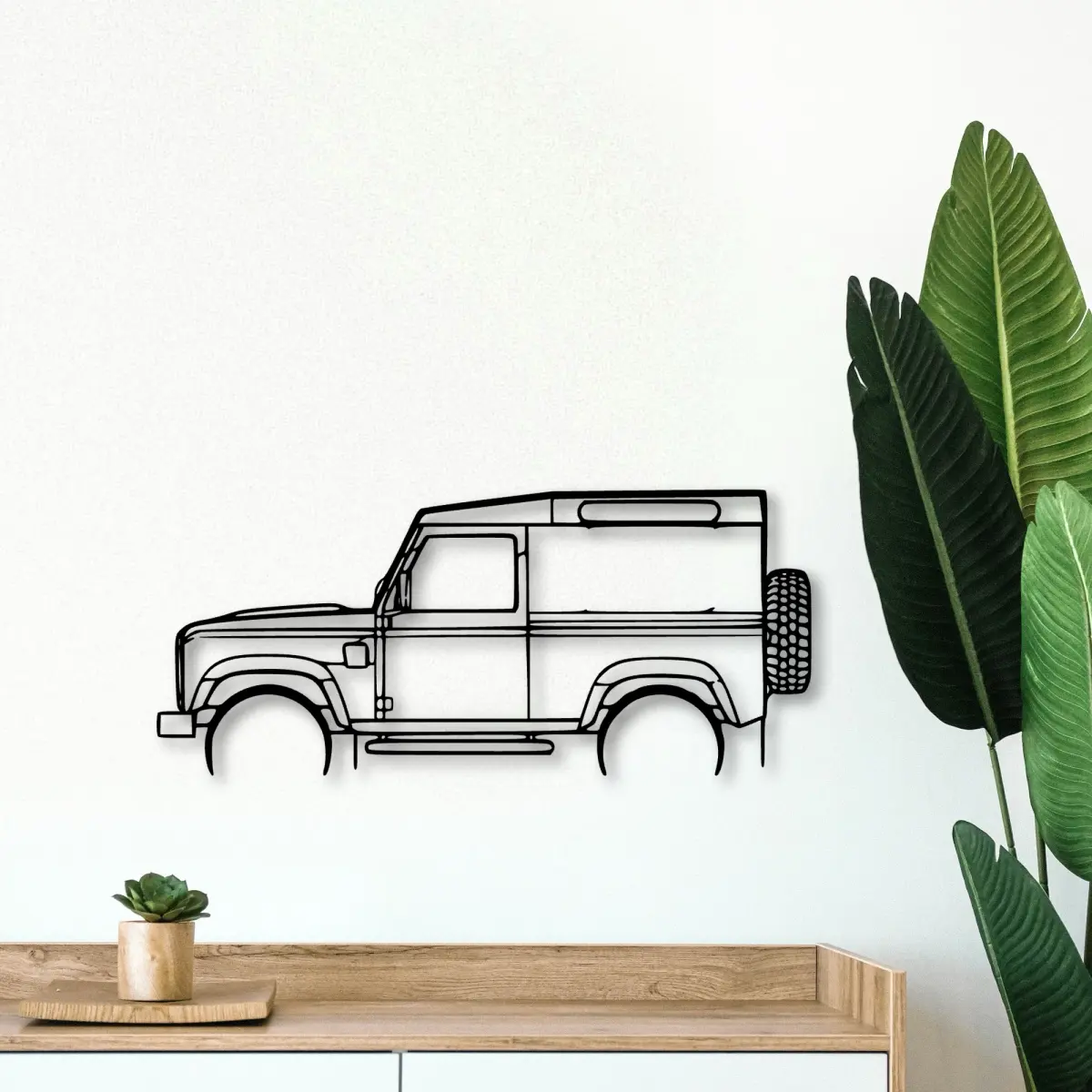 Land Rover Defender 90 cut-metal silhouette from the Tinvibe range