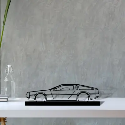delorean — S (30 cm) metal wall art