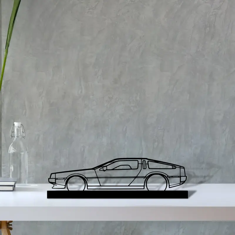 delorean — S (30 cm) metal wall art