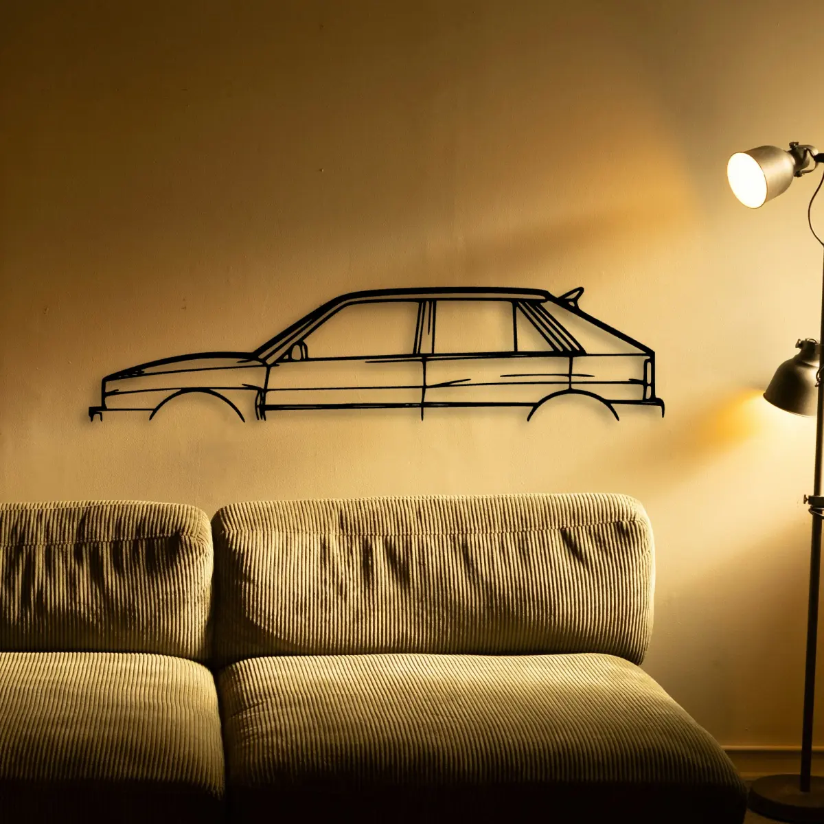Lancia Delta 1992 shape on a hero wall