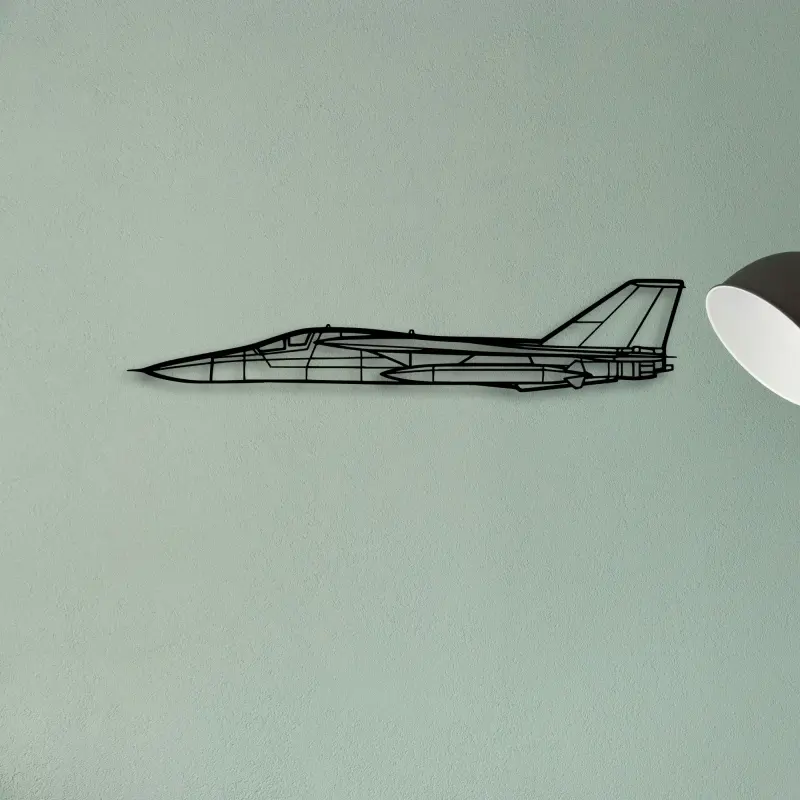 E 2D Hawkeye — XS (50 cm) metal wall art