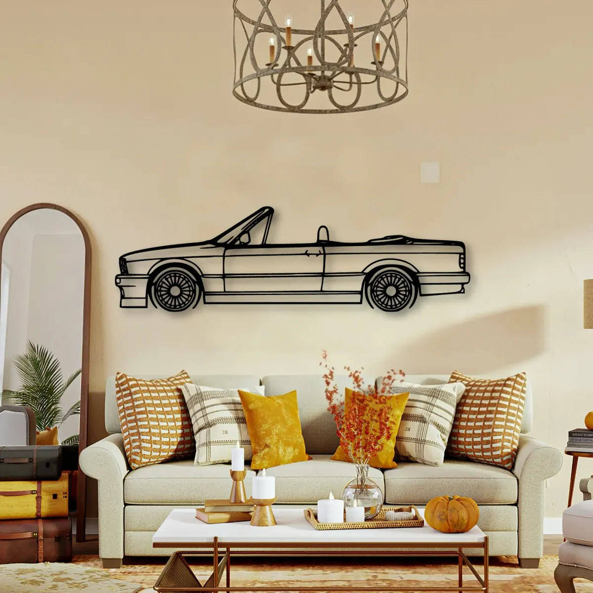 Bmw E30 Alpina Cabrio cut-metal silhouette