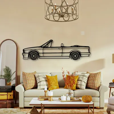 Bmw E30 Alpina Cabrio cut-metal silhouette from the Tinvibe range