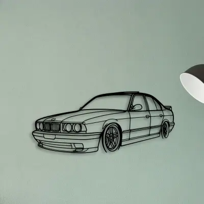 E34 Angle — XS (50 cm) metal wall art