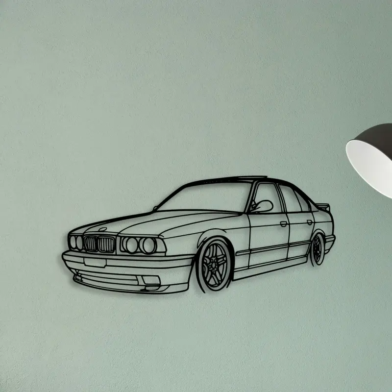 E34 Angle — XS (50 cm) metal wall art