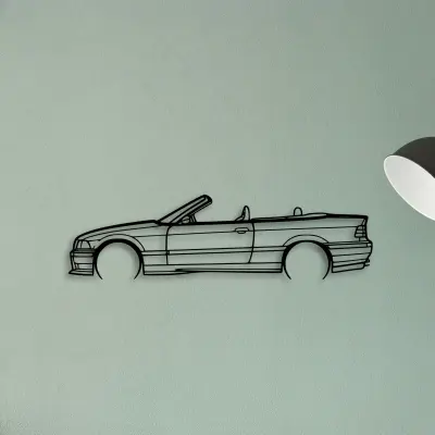 E36 M3 Convertible 1999 — XS (50 cm) metal wall art