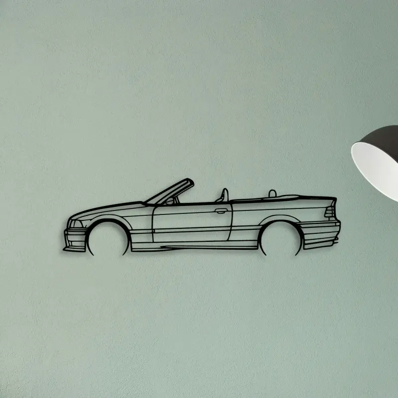 E36 M3 Convertible 1999 — XS (50 cm) metal wall art