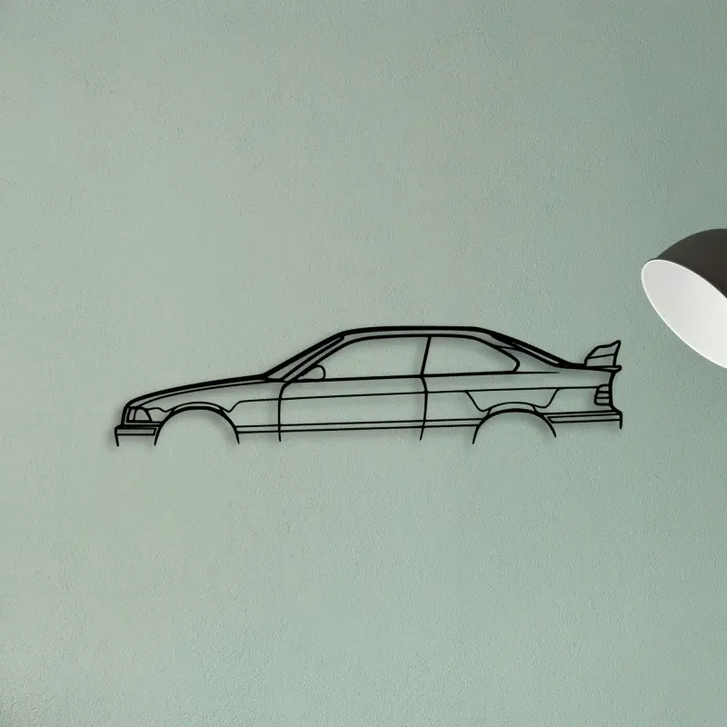 E36 M3 CS — XS (50 cm) metal wall art