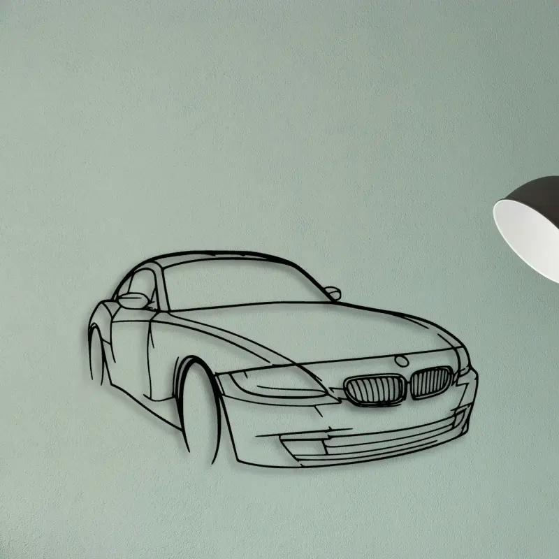 E86 Z4 Angle — XS (50 cm) metal wall art