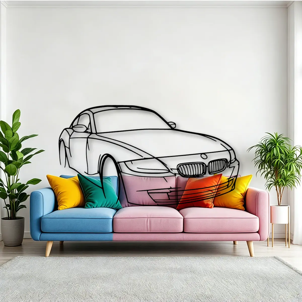 Bmw E86 Z4 cut-metal silhouette from the Tinvibe range