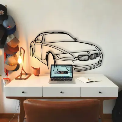 Bmw E86 Z4 cut-metal silhouette from the Tinvibe range
