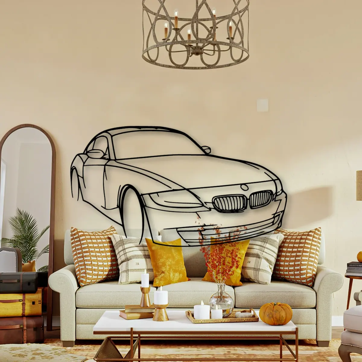 Bmw E86 Z4 laser-cut metal silhouette from the Tinvibe range