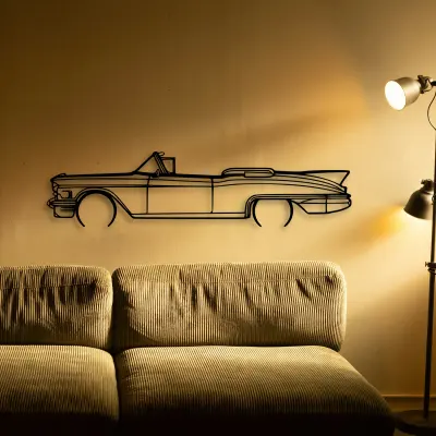 Cadillac Eldo Biarritz 1958 Convertible 2 cut-metal silhouette from the Tinvibe range