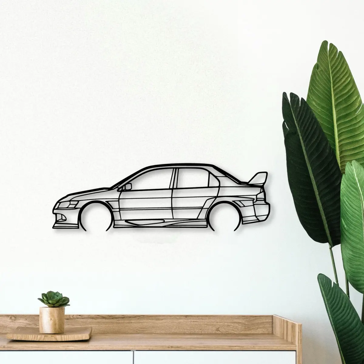 Mitsubishi Evo Viii Widebody form on a focal wall