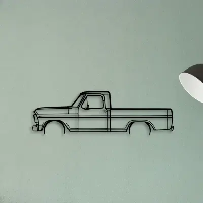 F 100 1969 — XS (50 cm) metal wall art