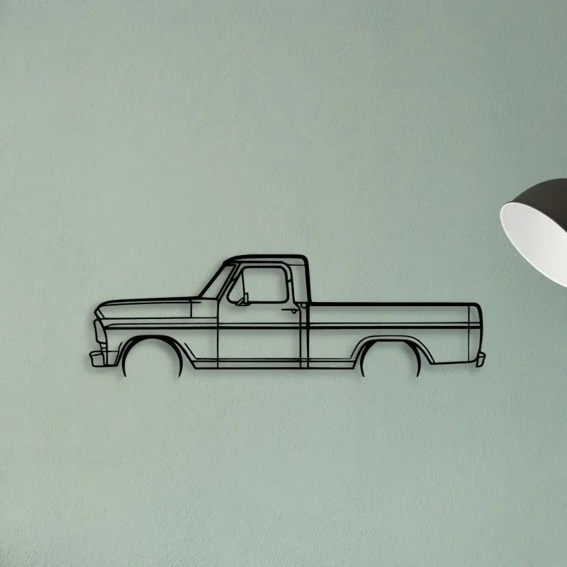 F 100 1969 — XS (50 cm) metal wall art