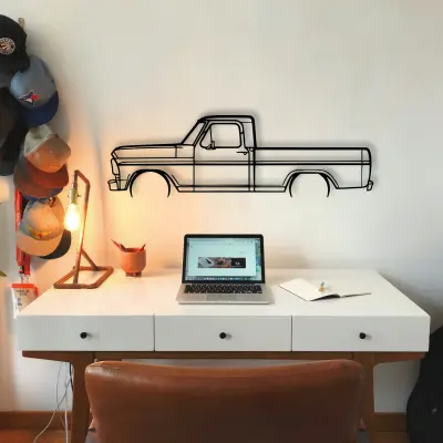 Ford F 100 1969 laser-cut outline from the Tinvibe range