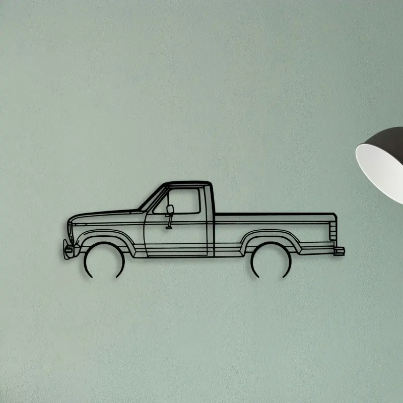 F 150 XLT 1986 — XS (50 cm) metal wall art