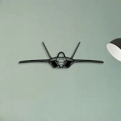 F 22 Raptor 2 — XS (50 cm) metal wall art