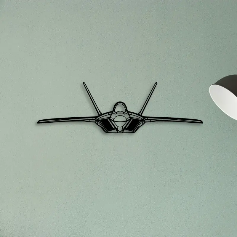 F 22 Raptor 2 — XS (50 cm) metal wall art