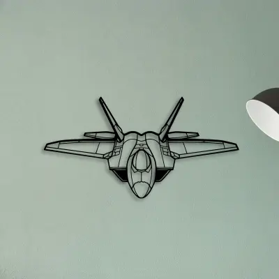 F 22 Raptor — XS (50 cm) metal wall art