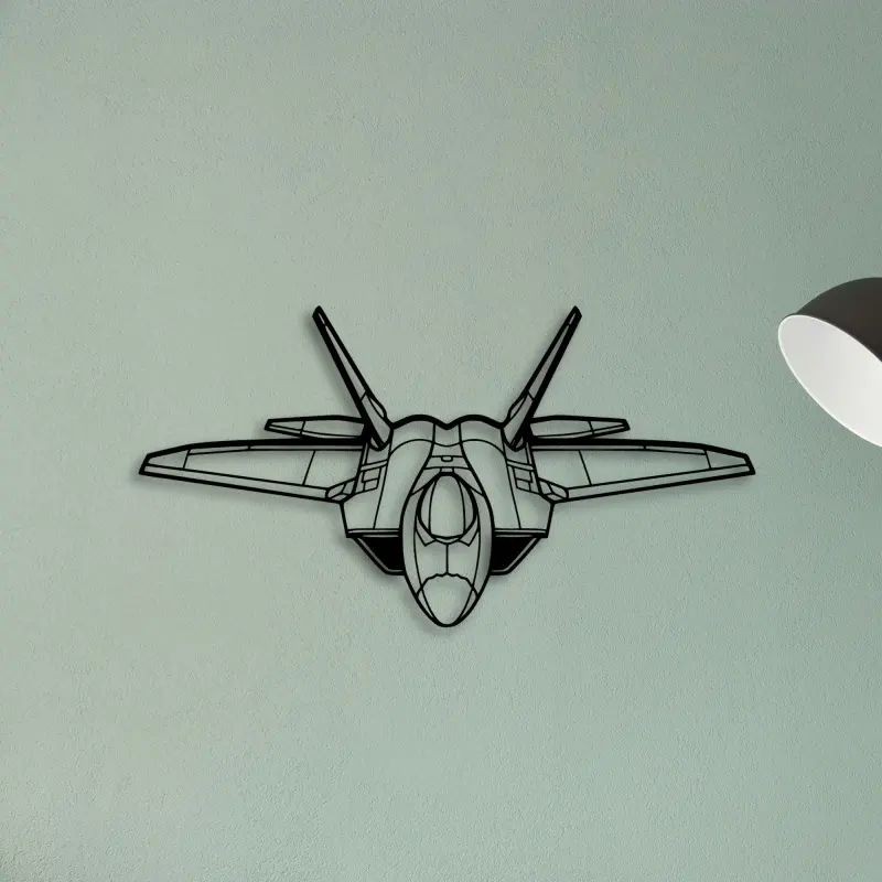 F 22 Raptor — XS (50 cm) metal wall art