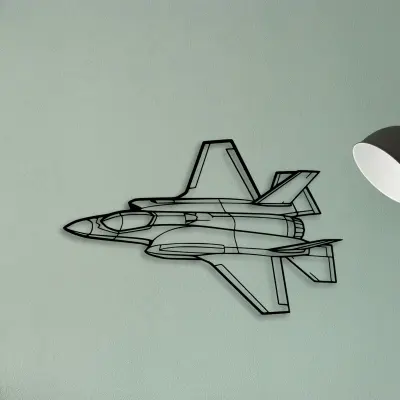F 35A Lightning Ii — XS (50 cm) metal wall art