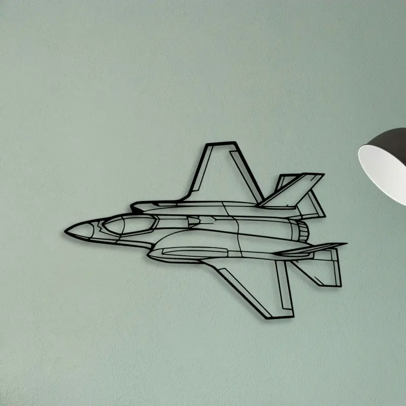 F 35A Lightning Ii — XS (50 cm) metal wall art