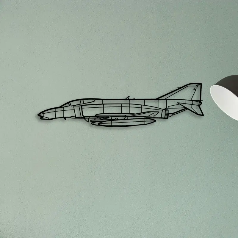F 4B Phantom Navy — XS (50 cm) metal wall art