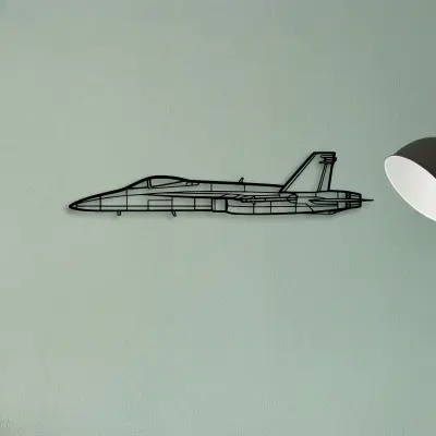 F A18 C Hornet — XS (50 cm) metal wall art