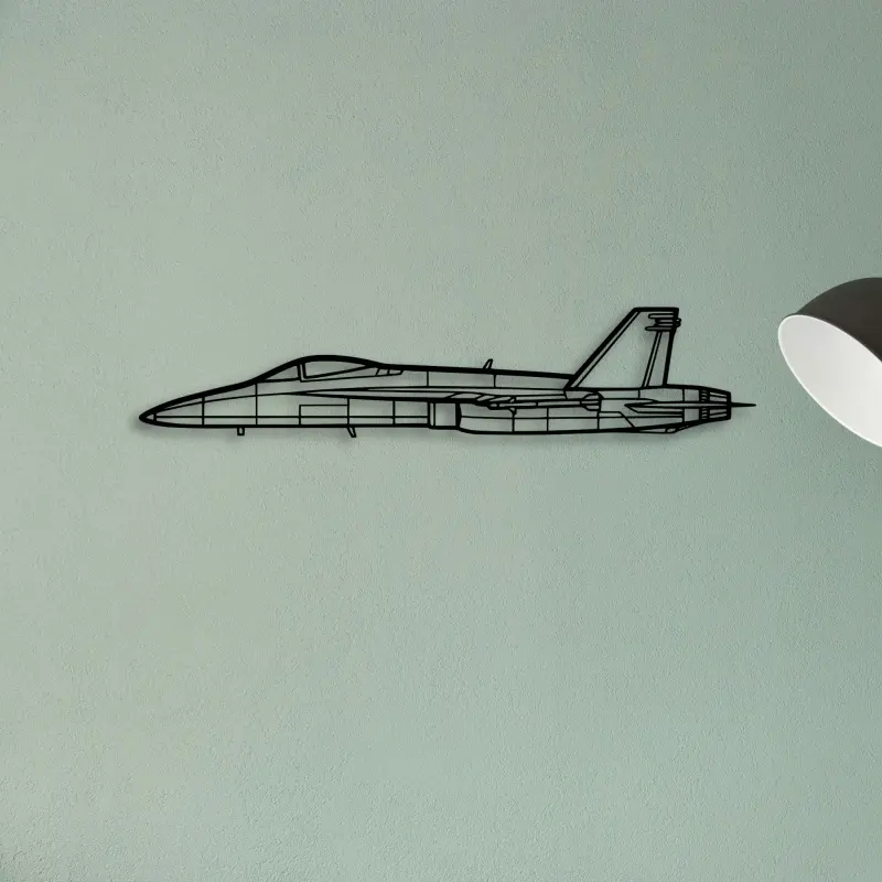 F A18 C Hornet — XS (50 cm) metal wall art
