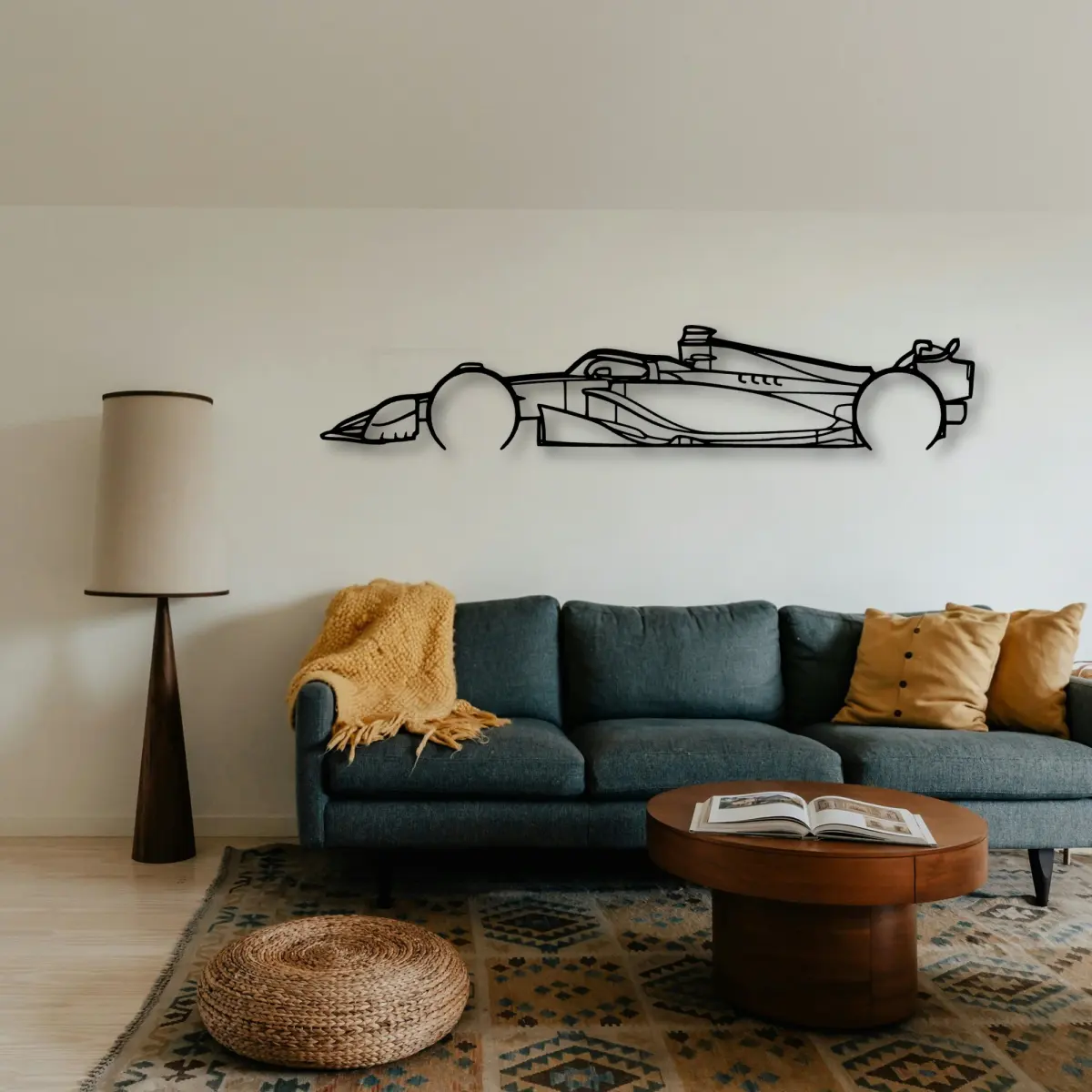 Mclaren F1 2024 Sf 24 silhouette on a focal wall
