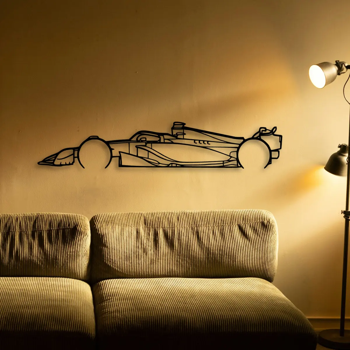 Mclaren F1 2024 Sf 24 silhouette on the main wall