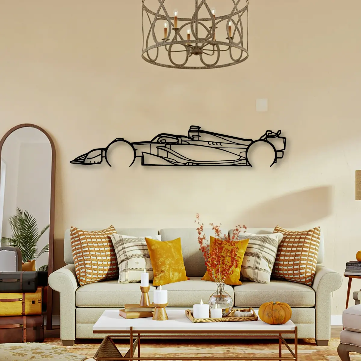 Mclaren F1 2024 Sf 24 silhouette on a focal wall