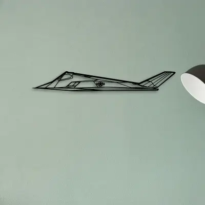 F117 Nighthawk — XS (50 cm) metal wall art