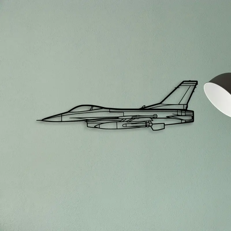 F16 Falcon — XS (50 cm) metal wall art