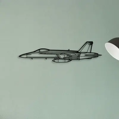 F18 Hornet — XS (50 cm) metal wall art