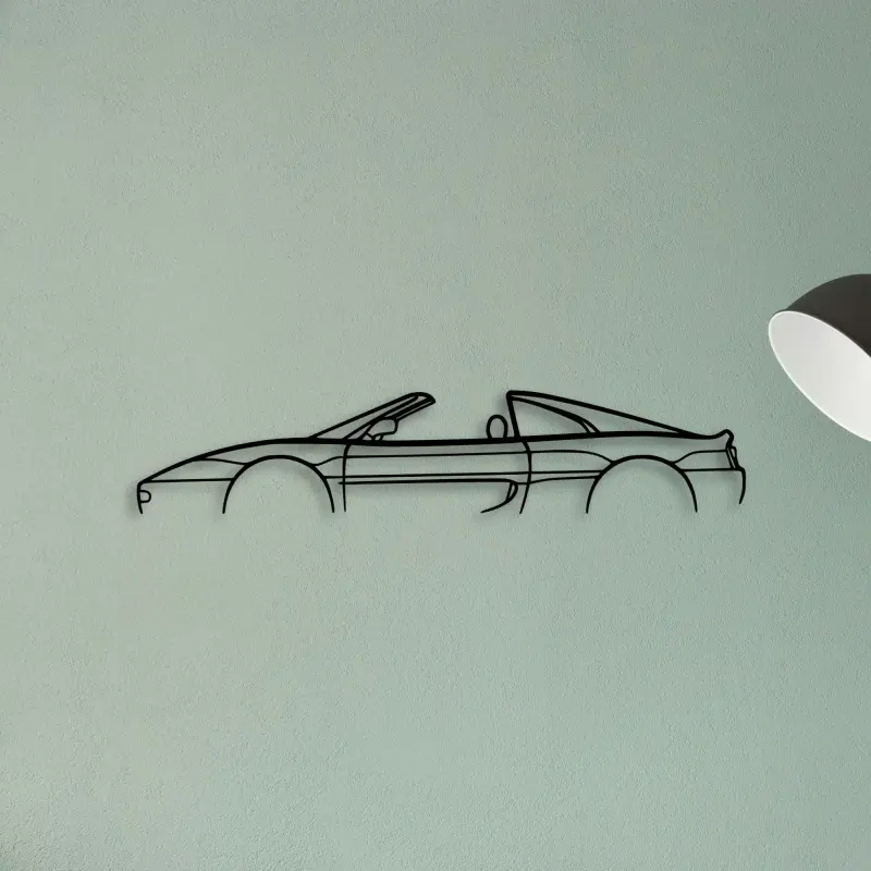 F355 GTS — XS (50 cm) metal wall art