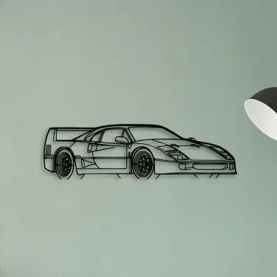 F40 Angle — XS (50 cm) metal wall art